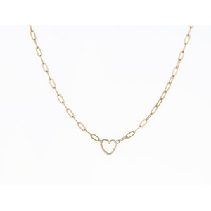 SI 21 Hartjes Ketting Stainless Steel Goud - Wauw