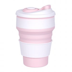 LI 21R Foldable Silicone Coffee Cup Pink- Helio Ferretti