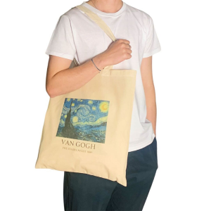 LI 39 Totebag Vincent van Gogh Sterrennacht  - zzzebraaa