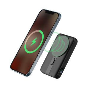 GA 11 Magnetische 12000mAh USB-A/USB-C Powerbank - Draagbare draadloze oplader voor Iphone/Samsung - Zwart - LAX