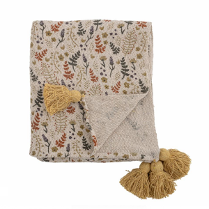 WO 47 Filipa Throw Yellow Cotton - Bloomingville