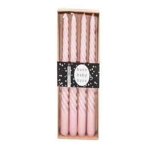 WO 19 Swirl Candles Pink 4 pieces - Housevitamin