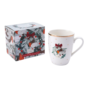 KE 45 Winter Robin Letter To Father Christmas Mug - CGBgiftware