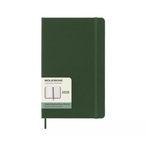 AG 31 Weekly Agenda Large with Hard Cover 2025 - Myrtle Green - Moleskine