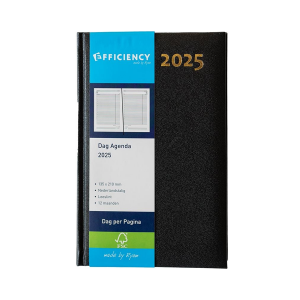 AG 33 Daily Agenda 2025 Efficiency 1 day per page 135 x 210 mm – black – Ryam