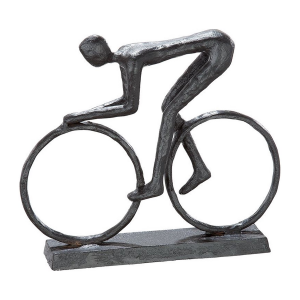 WO 46 Handmade sculpture Cyclist - metal - Gilde Handwerk