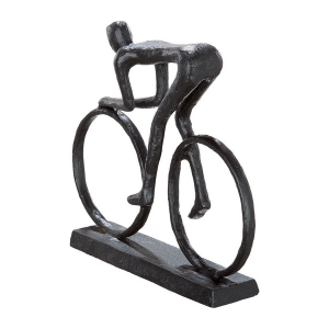 WO 46 Handmade sculpture Cyclist - metal - Gilde Handwerk