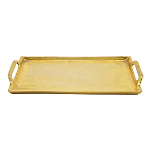 WO 37 Tray with handle made of gold metal - Wurm -