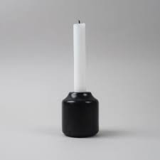 WO 63 Nkuku Kaarsenhouder Marmer Zwart medium