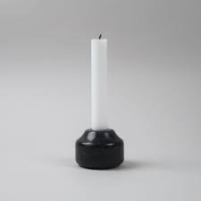 WO 62 Nkuku Kaarsenhouder Marmer Zwart klein